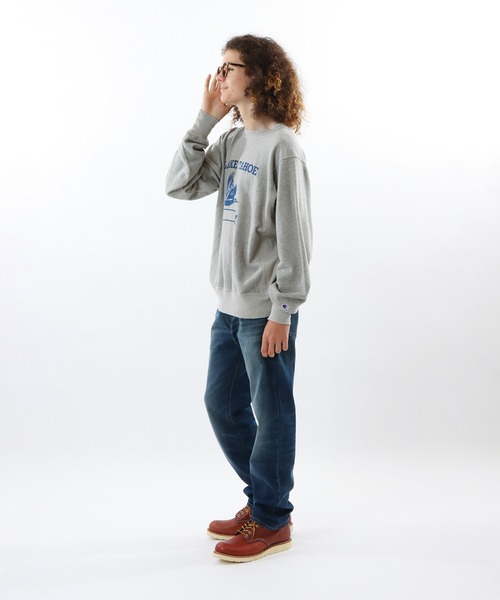 Champion(チャンピオン)の「【Champion/チャンピオン】メンズ リバースウィーブ(R) クルーネックスウェットシャツ(スウェット・メンズ・ブラック系その他/ネイビー/モスグリーン/ヘザーグレー・X-LARGE/LARGE/MEDIUM)」の18枚目の写真