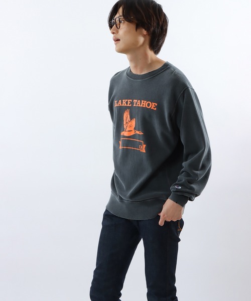 Champion(チャンピオン)の「【Champion/チャンピオン】メンズ リバースウィーブ(R) クルーネックスウェットシャツ(スウェット・メンズ・ブラック系その他/ネイビー/モスグリーン/ヘザーグレー・X-LARGE/LARGE/MEDIUM)」の6枚目の写真