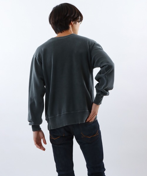 Champion(チャンピオン)の「【Champion/チャンピオン】メンズ リバースウィーブ(R) クルーネックスウェットシャツ(スウェット・メンズ・ブラック系その他/ネイビー/モスグリーン/ヘザーグレー・X-LARGE/LARGE/MEDIUM)」の7枚目の写真