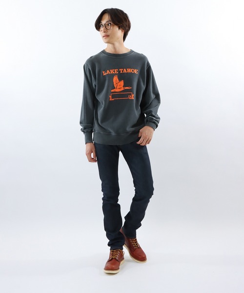Champion(チャンピオン)の「【Champion/チャンピオン】メンズ リバースウィーブ(R) クルーネックスウェットシャツ(スウェット・メンズ・ブラック系その他/ネイビー/モスグリーン/ヘザーグレー・X-LARGE/LARGE/MEDIUM)」の8枚目の写真