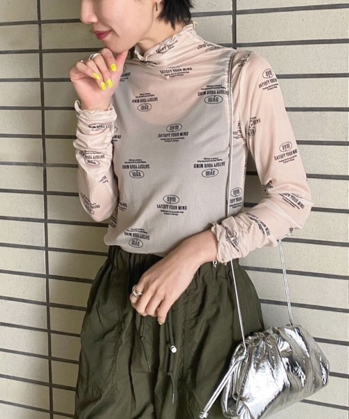 DONOBAN（ドノバン）の「【pufe】パワーメッシュトップス（Tシャツ/カットソー・レディース・ホワイト系その他2/ブラック系その他/ベージュ系その他2/ベージュ系その他/ホワイト系その他/ブラック系その他2・F）」の5枚目の写真