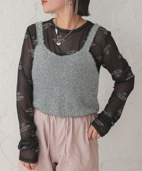 DONOBAN（ドノバン）の「【pufe】パワーメッシュトップス（Tシャツ/カットソー・レディース・ホワイト系その他2/ブラック系その他/ベージュ系その他2/ベージュ系その他/ホワイト系その他/ブラック系その他2・F）」の4枚目の写真