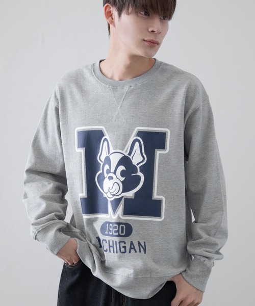 improves（インプローブス）の「オリジナルグラフィック プリント 裏起毛 スウェット トレーナー（スウェット・メンズ・ブラック系/ブラック系1/ブラック系2/ブラック系3/ブラック系4/グレー系/グレー系1/グレー系2/グレー系3/グリーン系/グリーン系1/グリーン系2/ネイビー系/ネイビー系1/ネイビー系2/ブルー系/ブルー系1・MEDIUM/LARGE/X-LARGE）」の7枚目の写真