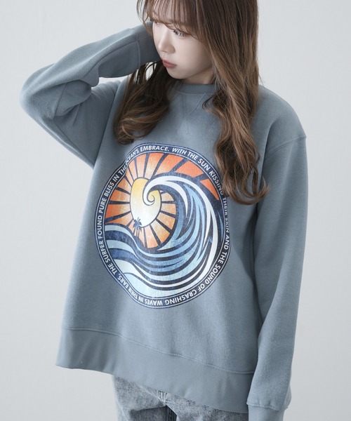 improves（インプローブス）の「オリジナルグラフィック プリント 裏起毛 スウェット トレーナー（スウェット・メンズ・ブラック系/ブラック系1/ブラック系2/ブラック系3/ブラック系4/グレー系/グレー系1/グレー系2/グレー系3/グリーン系/グリーン系1/グリーン系2/ネイビー系/ネイビー系1/ネイビー系2/ブルー系/ブルー系1・MEDIUM/LARGE/X-LARGE）」の17枚目の写真