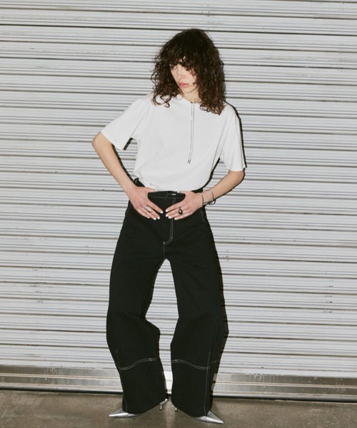 AIC.(エーアイシー)の「ステッチデザインカーブパンツ/SML展開(その他パンツ・レディース・ブラック・SMALL/LARGE/MEDIUM)」の14枚目の写真