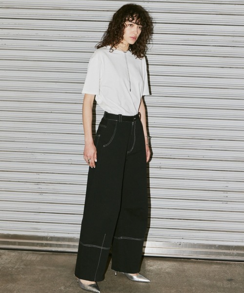 AIC.(エーアイシー)の「ステッチデザインカーブパンツ/SML展開(その他パンツ・レディース・ブラック・SMALL/LARGE/MEDIUM)」の5枚目の写真