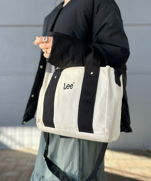 Lee(リー)の「【Lee】LEEスクエアバッグ(ハンドバッグ・レディース・ブラック/ベージュ・ONE SIZE)」の2枚目の写真