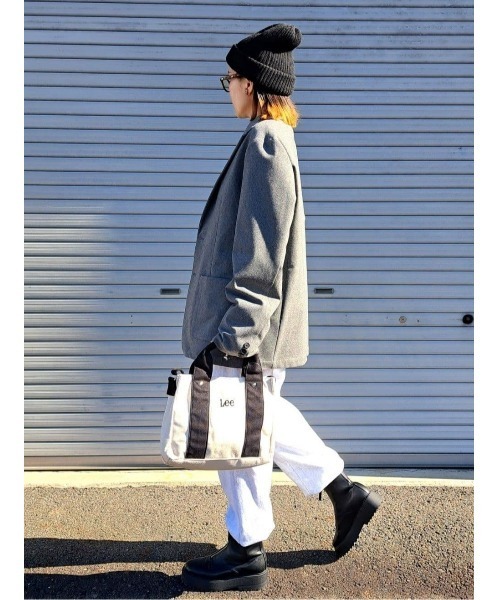 Lee(リー)の「【Lee】LEEスクエアバッグ(ハンドバッグ・レディース・ブラック/ベージュ・ONE SIZE)」の11枚目の写真