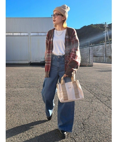 Lee(リー)の「【Lee】LEEスクエアバッグ(ハンドバッグ・レディース・ブラック/ベージュ・ONE SIZE)」の7枚目の写真