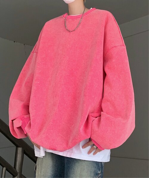 VENCEEXCHANGE（ヴァンスエクスチェンジ）の「ピグメントビッグスウェット（スウェット・メンズ・ワイン/グリーン/チャコールグレー/ブラウン系その他/ピンク/パープル・L/M/LL/3L）」の5枚目の写真