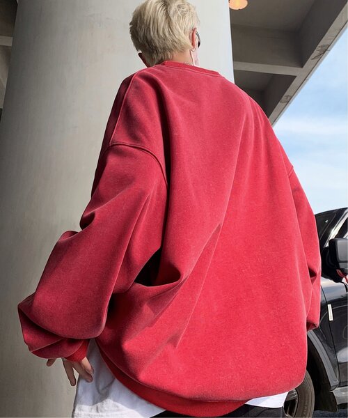 VENCEEXCHANGE（ヴァンスエクスチェンジ）の「ピグメントビッグスウェット（スウェット・メンズ・ワイン/グリーン/チャコールグレー/ブラウン系その他/ピンク/パープル・L/M/LL/3L）」の6枚目の写真