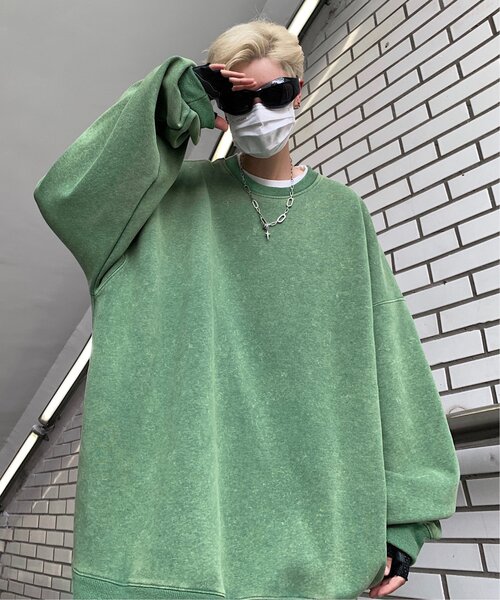 VENCEEXCHANGE（ヴァンスエクスチェンジ）の「ピグメントビッグスウェット（スウェット・メンズ・ワイン/グリーン/チャコールグレー/ブラウン系その他/ピンク/パープル・L/M/LL/3L）」の7枚目の写真