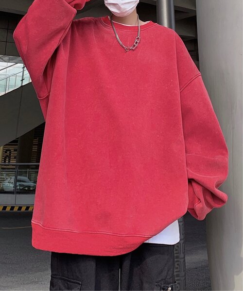 VENCEEXCHANGE（ヴァンスエクスチェンジ）の「ピグメントビッグスウェット（スウェット・メンズ・ワイン/グリーン/チャコールグレー/ブラウン系その他/ピンク/パープル・L/M/LL/3L）」の14枚目の写真