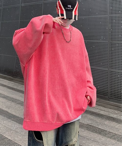 VENCEEXCHANGE（ヴァンスエクスチェンジ）の「ピグメントビッグスウェット（スウェット・メンズ・ワイン/グリーン/チャコールグレー/ブラウン系その他/ピンク/パープル・L/M/LL/3L）」の19枚目の写真