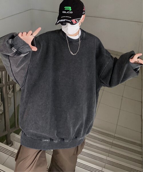 VENCEEXCHANGE（ヴァンスエクスチェンジ）の「ピグメントビッグスウェット（スウェット・メンズ・ワイン/グリーン/チャコールグレー/ブラウン系その他/ピンク/パープル・L/M/LL/3L）」の20枚目の写真