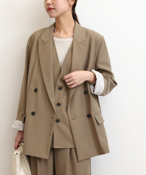 JOURNAL STANDARD relume(ジャーナルスタンダード レリューム)の「クリアツイルライトジャケット(テーラードジャケット・レディース・グレー/ブラウン系その他・38/36)」の7枚目の写真