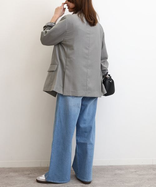 JOURNAL STANDARD relume(ジャーナルスタンダード レリューム)の「クリアツイルライトジャケット(テーラードジャケット・レディース・グレー/ブラウン系その他・38/36)」の15枚目の写真