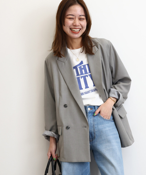 JOURNAL STANDARD relume(ジャーナルスタンダード レリューム)の「クリアツイルライトジャケット(テーラードジャケット・レディース・グレー/ブラウン系その他・38/36)」の16枚目の写真
