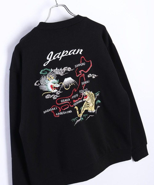 和柄トレーナー(風神雷神・富士×舞妓・龍虎・白熊×稲妻)（スウェット）｜WESTSEA（ウエストシー）