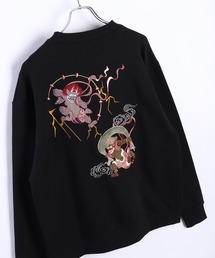 スウェット（ブラック/黒色系・花柄・ボタニカル柄