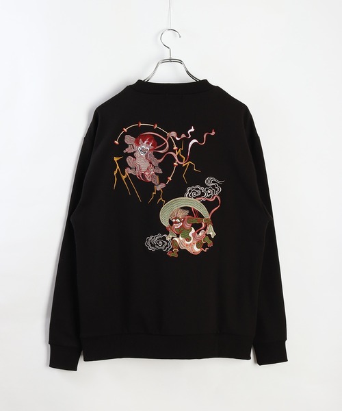 和柄トレーナー(風神雷神・富士×舞妓・龍虎・白熊×稲妻)（スウェット）｜WESTSEA（ウエストシー）
