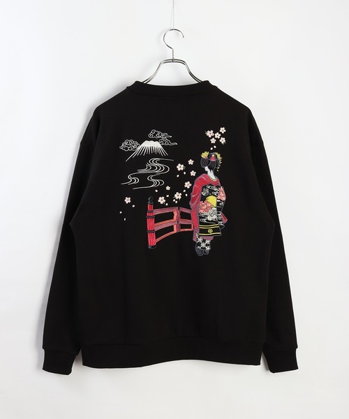 和柄トレーナー(風神雷神・富士×舞妓・龍虎・白熊×稲妻)（スウェット）｜WESTSEA（ウエストシー）