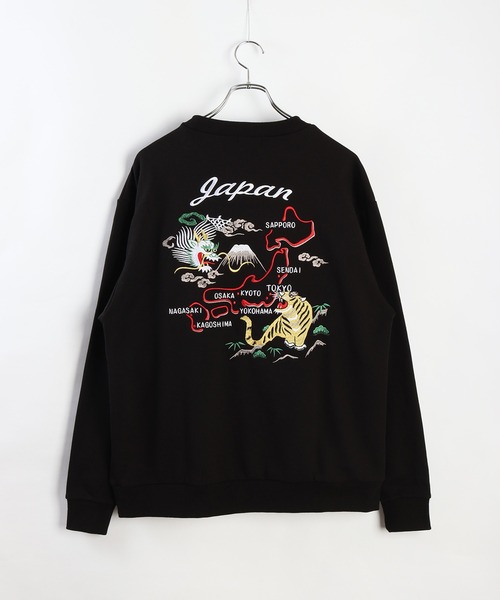 和柄トレーナー(風神雷神・富士×舞妓・龍虎・白熊×稲妻)（スウェット）｜WESTSEA（ウエストシー）