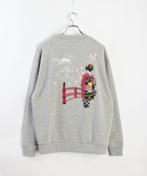 和柄トレーナー(風神雷神・富士×舞妓・龍虎・白熊×稲妻)（スウェット）｜WESTSEA（ウエストシー）