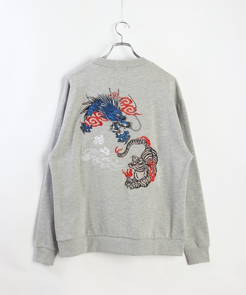和柄トレーナー(風神雷神・富士×舞妓・龍虎・白熊×稲妻)（スウェット）｜WESTSEA（ウエストシー）