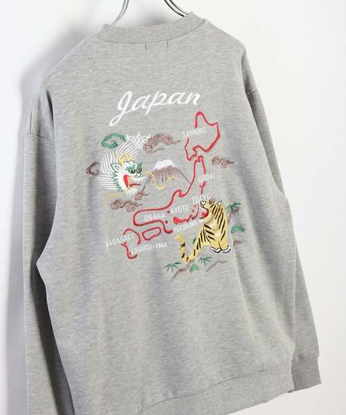 和柄トレーナー(風神雷神・富士×舞妓・龍虎・白熊×稲妻)（スウェット）｜WESTSEA（ウエストシー）