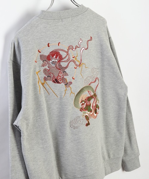 和柄トレーナー(風神雷神・富士×舞妓・龍虎・白熊×稲妻)（スウェット）｜WESTSEA（ウエストシー）