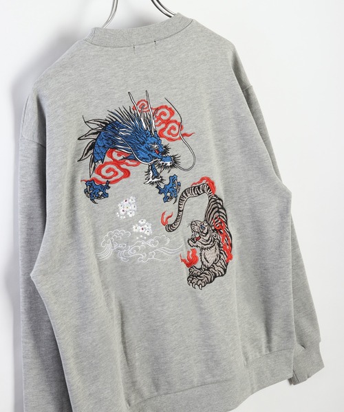 和柄トレーナー(風神雷神・富士×舞妓・龍虎・白熊×稲妻)（スウェット）｜WESTSEA（ウエストシー）