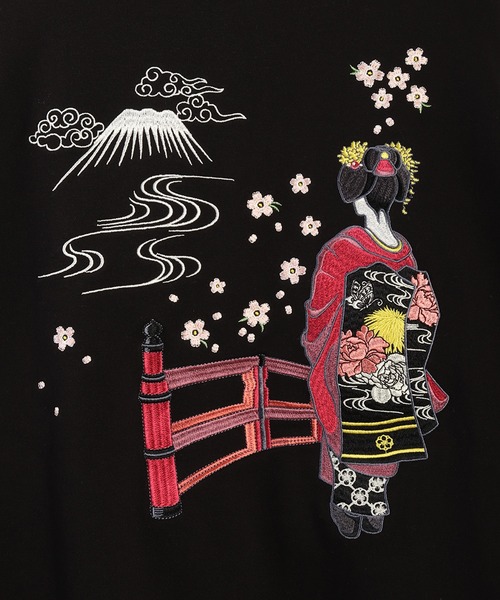 和柄トレーナー(風神雷神・富士×舞妓・龍虎・白熊×稲妻)（スウェット）｜WESTSEA（ウエストシー）