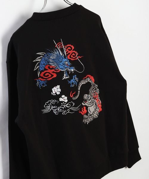 和柄トレーナー(風神雷神・富士×舞妓・龍虎・白熊×稲妻)（スウェット）｜WESTSEA（ウエストシー）