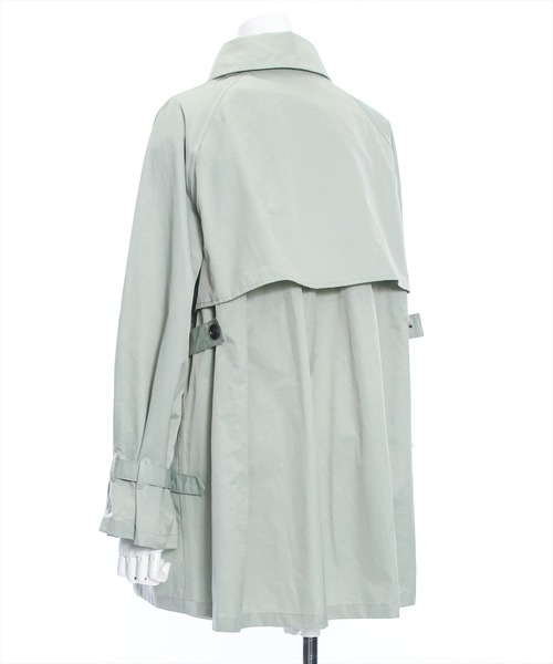 clear（クリア）の「≪再入荷≫Aラインミドル丈トレンチジャケット［大人 カジュアル 着回し力抜群］（トレンチコート・レディース・ライトカーキ/グレイッシュベージュ・F）」の5枚目の写真