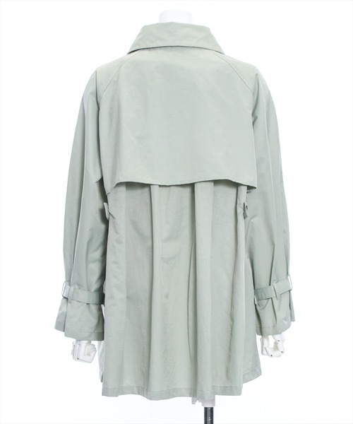 clear（クリア）の「≪再入荷≫Aラインミドル丈トレンチジャケット［大人 カジュアル 着回し力抜群］（トレンチコート・レディース・ライトカーキ/グレイッシュベージュ・F）」の6枚目の写真