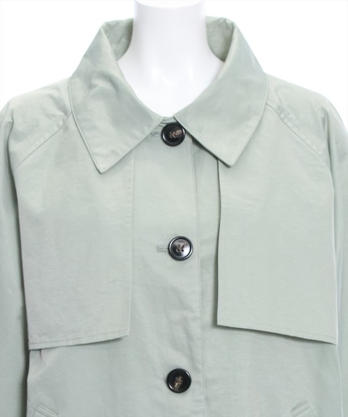 clear（クリア）の「≪再入荷≫Aラインミドル丈トレンチジャケット［大人 カジュアル 着回し力抜群］（トレンチコート・レディース・ライトカーキ/グレイッシュベージュ・F）」の8枚目の写真