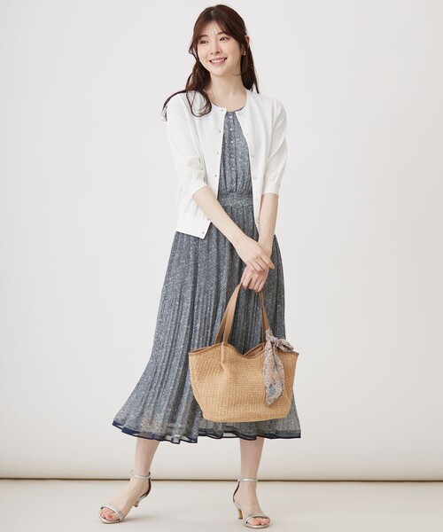 ANY SIS(エニィスィス)の「【接触冷感 / UVケア】ハーフスリーブ カーディガン(カーディガン/ボレロ・レディース・ネイビー系/ライトグリーン系9/ホワイト系/ライトグレー系/ベージュ系・4)」の12枚目の写真