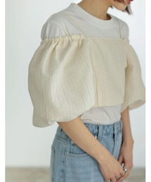 ふくれジャガードオフショルビスチェ