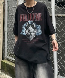 セール】 ロゴプリントロングTシャツ （カットソー）｜BLUE