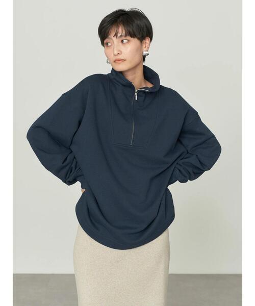 AMERICAN HOLIC(アメリカンホリック)の「ハーフZIP裏毛チュニック(スウェット・レディース・オフホワイト/グリーン/ネイビー・M/L)」の21枚目の写真