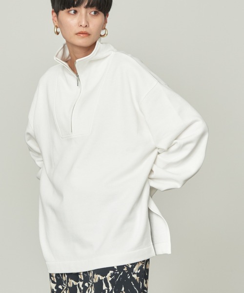 セール】ハーフZIP裏毛チュニック（スウェット）｜AMERICAN HOLIC