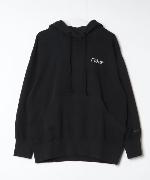 NIKE（ナイキ）の「ナイキ NIKE ナイキ  NSW FT OS T100 プルオーバー L/S フーディ（スウェット・レディース・ベージュ/ブラック/ブルーグレー・L/M）」の2枚目の写真