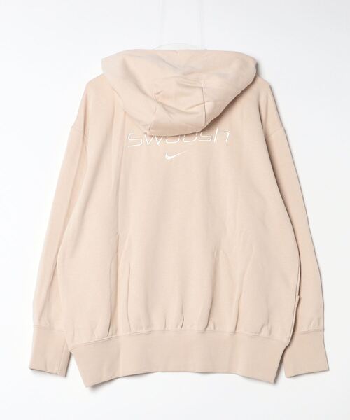 NIKE（ナイキ）の「ナイキ NIKE ナイキ  NSW FT OS T100 プルオーバー L/S フーディ（スウェット・レディース・ベージュ/ブラック/ブルーグレー・L/M）」の4枚目の写真