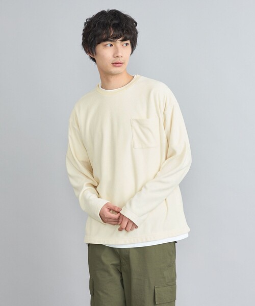 coen(コーエン)の「コットンタッチワッフルフェイクレイヤードロングスリーブTシャツ(Tシャツ/カットソー・メンズ・ベージュ/オフホワイト/ネイビー・S/L/M)」の10枚目の写真