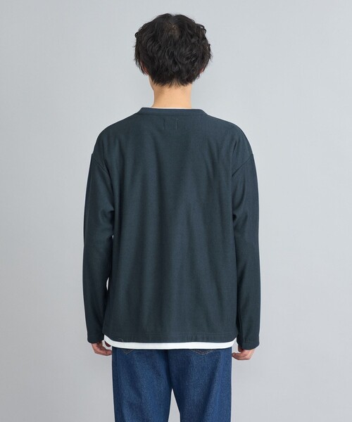 coen(コーエン)の「コットンタッチワッフルフェイクレイヤードロングスリーブTシャツ(Tシャツ/カットソー・メンズ・ベージュ/オフホワイト/ネイビー・S/L/M)」の21枚目の写真