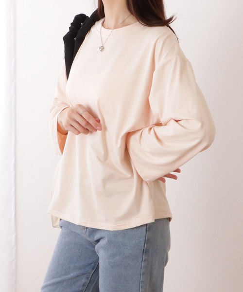 Lace Ladies(レースレディース)の「クルーネック ベーシックカラー プルオーバー(Tシャツ/カットソー・レディース・ブラック/ベージュ/グレー/グリーン/レッド/ホワイト・XL/M)」の18枚目の写真