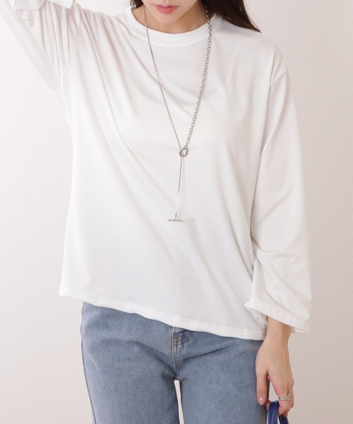 Lace Ladies(レースレディース)の「クルーネック ベーシックカラー プルオーバー(Tシャツ/カットソー・レディース・ブラック/ベージュ/グレー/グリーン/レッド/ホワイト・XL/M)」の22枚目の写真