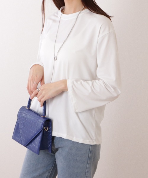 Lace Ladies(レースレディース)の「クルーネック ベーシックカラー プルオーバー(Tシャツ/カットソー・レディース・ブラック/ベージュ/グレー/グリーン/レッド/ホワイト・XL/M)」の10枚目の写真