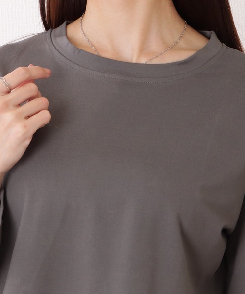 Lace Ladies(レースレディース)の「クルーネック ベーシックカラー プルオーバー(Tシャツ/カットソー・レディース・ブラック/ベージュ/グレー/グリーン/レッド/ホワイト・XL/M)」の11枚目の写真